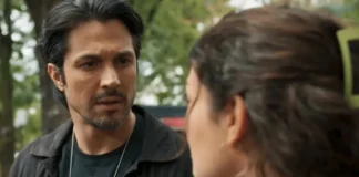 Eu ia te contar tudo Paulinho encara Gerluce em cena de Três Graças.